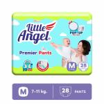 Little Angel Premier Baby Diaper Pants, Medium - 28 Count