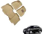 WolkomHome Car Mats Luxury Floor 3D Mat Carpets Beige for Maruti Suzuki Swift Dzire Type-3