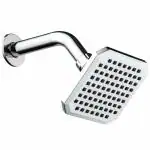 ENNIUS shower head for bathroom and overhead shower - bathroom rain shower & shower for bathroom | Square Shower 4 Inch with 9 Inch Rod (Pack of 1)