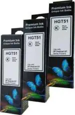 Dotpot GT51,GT52 Ink Bottle Refill for Compatible Ink Tank Wireless 410, Ink Tank 310, HP Ink Tank 319, HP Ink Tank Wireless 415, HP Ink Tank 315 Multi Color Ink Bottle (Black)- 3 Pack