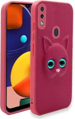 Lenient Red Rubber, Silicon Back Cover For Samsung Galaxy A20