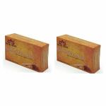 Healthy Forever Homemade 100% Pure saffron soap Enriched with Kashmiri saffron, sandalwood oil, Sulphate Parabens free Soap for Women, Men, Remove Dark spot, Pigmentation - 120gm (PACK OF 2)