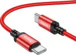 hoco. Type C 1 m X89 Wind Charging Data Cable Type C To Type C Supports up to 60W (20V/3A) And Compatible with Android Phones, iOS Phone And Tablets (Compatible with Charging, Red, One Cable)
