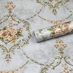 Jaamso Royals Multicolor Vinyl Damask Self Adhesive Peel Stick Wallpaper 200X45 cm( 200 CM X 45 CM )
