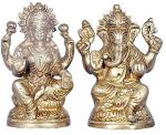 Jag Mohan Yogesh Goddess Laxmi & Lord Ganesha Brass God Idol