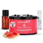 Aromahpure Dashboard Car Perfume with 50 ML Fruity Miniature Fragrance Oil | Watermelon slice - Watermelon Fragrance Car Freshener | 50gm | Luxury Car Perfume for Car Interior (Pack of 2)
