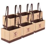 Kuber Industries Disney Mickey Drawer Storage Box | Storage Box for Clothes | Wardrobe Organizer for Books | Closet Box with Handle | Clothes Drawer Organizer | Small | Pack of 6 | Beige & Brown