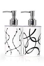 Shopfleet (Pack of 2) Unbreakable Soap Dispenser Bottle Set with Pump l White