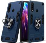 Jkobi Robust Blue Plastic Kickstand, Shock Absorbent Mobile Back Cover for Vivo Z5x, Vivo Z1 Pro