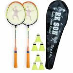 rk son Flouro 2 pcs wide body 6 shuttle 1cover full Badminton Kit ().