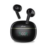 pTron Bassbuds Perl TWS with TruTalk ENC, BT5.3 Wireless Headphone, Deep Bass & Stereo Calls (Black)