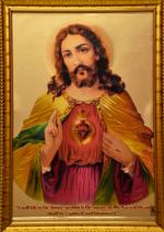 Gugan's Lord Jesus Christ Engineered Wood Photo Frames For Worship | Color - Gold (13x9 Inch) | Landscape Wall Decoration Photo Frame For Home, Living Room | Suitable For Tabletop and Wall Mount