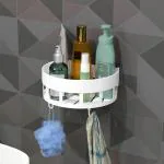 SHALVI ABS Plastic Multipurpose Shower Shelf- Bathroom Accessories Toiletry & Kitchen Organizer Shelf