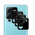 Kite Digital [Pack of 3] Vivo V25 Pro [Black] Back Camera Lens Protector Tempered Glass - Full Camera Coverage with Easy Installation Kit