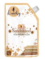SQUEEKY Liquid Handwash Refill - Sandalwood Skincare Moisturizing Hand Wash Pouch (1 Litre)