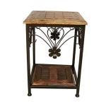 New Mughal Handicrafts Wood and Iron Stool for Living Room and Bed Room || Bar Stool || Wooden Stool || Coffee Table || End Table || Corner Stool (Antique 2)