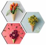 True Decor Wooden Wall Hanging Room Decoration Items For Home/Office/Bedroom/Gift || 3D Effect Designer Wall Decor For Living Room || Set Of 3 Wall Hangings/Paintings For Home Decoration