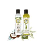 EARTH LIKE-MOTHER NATURE APPROVED Extra Virgin Olive oil 100 ml - Extra virgin coconut oil 100ml COMBO- 100% Natural | cold pressed | Hair Care | Skin Care & Makeup Remover
