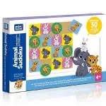 Mini Leaves Multicolor Wood Animal Sudoko Wooden Puzzle 48 months (Pack of 1)