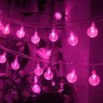 X4Cart Pink Crystal Ball Decorative LED Fairy String Light
