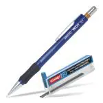 Aristo WD1 0.7mm Fully Retractable Blue Mechanical Pencil With Metal Cap, Nozzle & Clip, An Inbuilt Eraser And 12 HB Leads For Writing & Drawing - 85117B