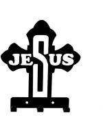 Aura Plast Iron Jesus 3 Hooks Key Holder for Home and Office Wall (Pack of 1)