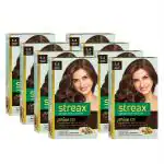 Streax Walnut Brown Hair Color For Men And Women, 60 Ml (Pack Of 8)