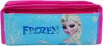 POKSI Premium Stylish Large Capacity Pencil Case Organizer School Kids Girls Women Pen Holder Pouch Multipurpose |FROZEN THEME STATIONERY POUCH Art Canvas Pencil Boxes l Set of 8 Blue Pink