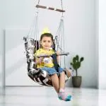 Shreeko Cotton baby swing jhula for 1-6 year old children's, baby hanging Cradle's Swings (Brown)