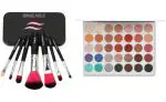 Buy Tya Black Professional Makeup Brushes With Morphe Jaclyn Palette Eyeshadow (Set Of 2)