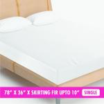 Poshleafs Premium Waterproof Cotton Mattress Protector/Bed Cover| Breathable with Elastic Fitted Straps (Single (78