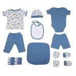 VParents Honey Punch New Born Baby Gift Set (Blue, Pack of 13)