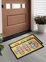 FABINALIV Set of 2 Multicolor Cartoon Design Polyester Door Mats (60X40 cm)