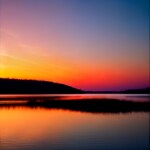 Love Creation A4 Size poster print for creative wall art- sunset-reflections-7614(Non Sticker)