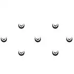 Comet Busters Moon Shaped Traditional Black Bindi (BIN1036) Pack of 1