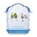 Bird Cage For Budgies / Love Birds / Small Birds Cage / Paravai Koondu / 2perch / 2Cups ( Blue )