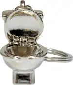 Blue Aura Ryka Collection Silver Western Toilet Seat Key Chain