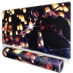 Qizlar Extended Gaming Mouse Pad (800mm x 300mm x 3mm) Extra Large Gaming Mouse Mat for Gamer, Waterproof Office Desktop Mat (Anime Sward)