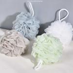 KitchenFest Bath Sponge Round Loofah High Lather Cleansing For Men & Women - Multicolor (pack of 4)