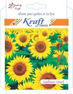 Kraft Seeds Sunflower Dwarf Flower Seeds (Pack of 5) 15 Seeds Each