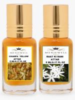 Menjewell Combo Pack Of 2PCs Attar Champa Yellow, Raat Ki Rani 5ML Attar Floral Attar (Floral)