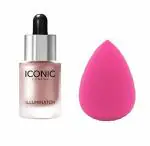 BIOAQUA Iconic Glow Iconic London Illumainator Highlighter For Face Makeup To Glow with Beauty Blender The Ultimate Makeup Sponge Applicator