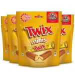 Twix Minis Cookie Caramel Chocolate | Valentine's Gift Pouch | Pack of 5 Premium Chocolates | 100g | Pack of 4