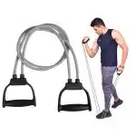 Khargadham Premium Double Toning Tube Heavy Quality Resistance Tube for Exercise (Grey)