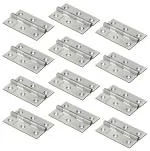 Plantex Satin Matt Stainless Steel Door Butt Hinges 3 inch x 16 Gauge x 1.5 mm Thickness (Pack of 12)