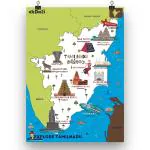 Ekdali Tamil Nadu Map for Kids, Educational Purpose 12 x19 Inch