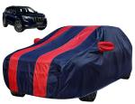 Auto Hub Car Body Cover Compatible with Mahindra XUV 700 with Mirror Pockets Heavy Duty, Full Sized, Triple Stitched, Navy, Red Look