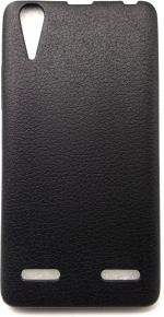 Vakibo Lenovo A6000, Lenovo A6000 Plus Black Rubber, Silicon Grip Case Back Cover