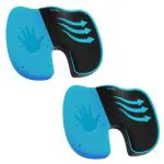 Frido Ultimate Coccyx Seat Cushion with Cooling Effect & Memory Foam |Orthopedic Design for Tailbone & Lower Back Pain, Sciatica, Muscular Stress |Ergonomic U-Shaped Hip Support Pillow for Comfortable Sitting, Car seat height raiser |Above 80kg -Pack of 2