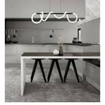 E-DAMEN LED European Style Black Body 4 Feet Long Adjustable Suspension Light (Cool White -6000K)